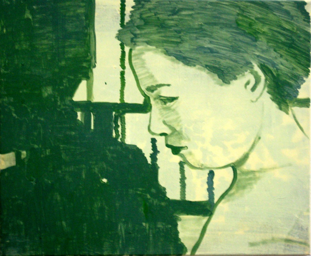 Jap. Frau mit Schatten, 50x60, Acr. Pigm., 2008