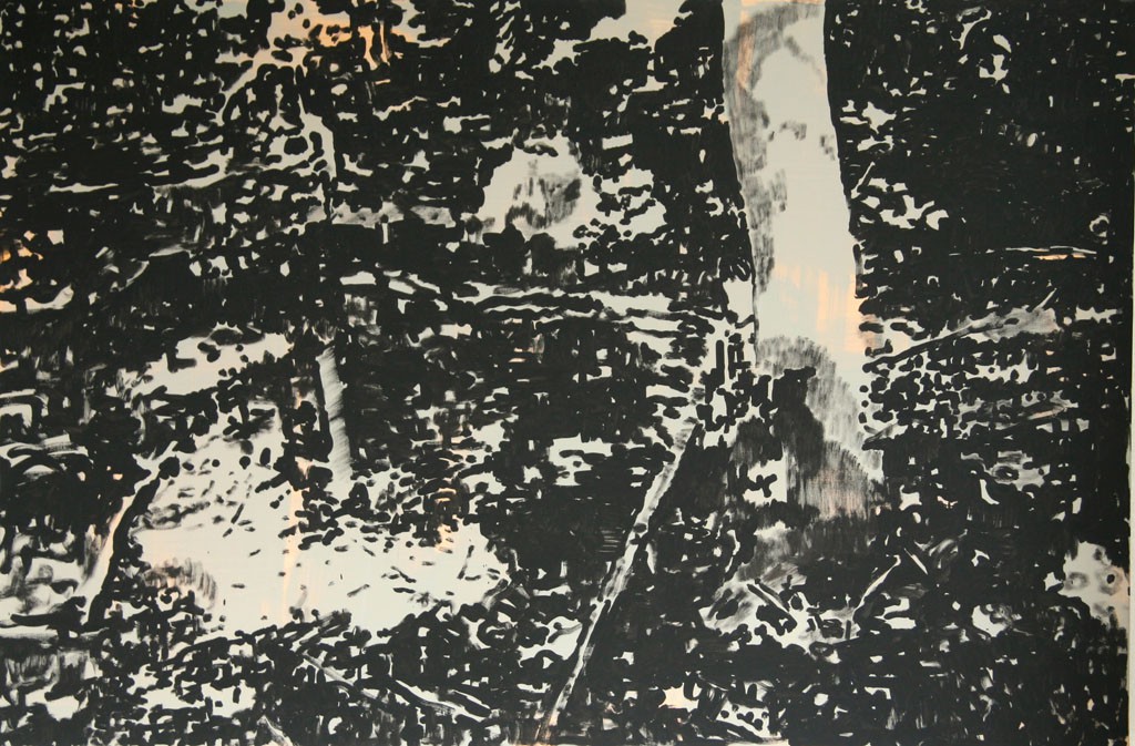 Wald, 80x120, Acryl, Pigment, 2009